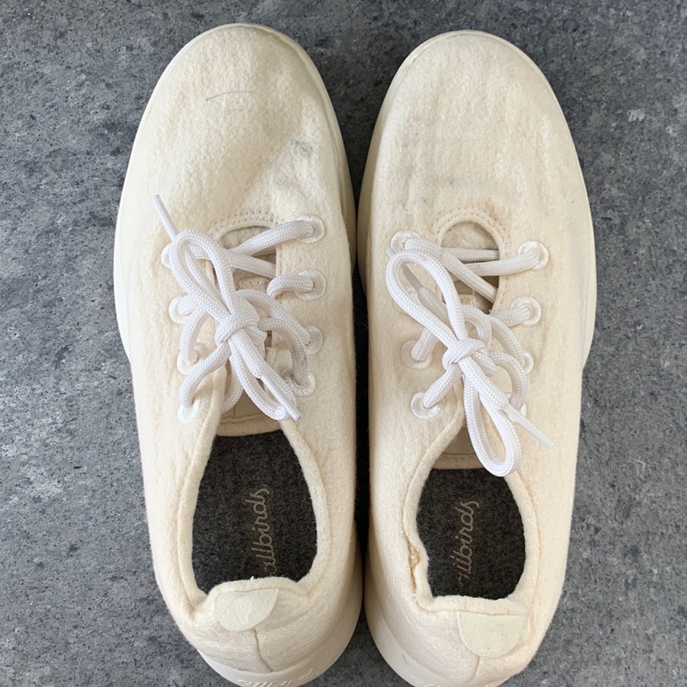 Women’s Wool Runners - Natural White (cream sole) size 9